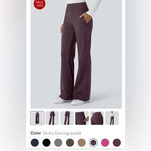 Halara Wide-Leg Women's Pants in Deep Plum XL (16)